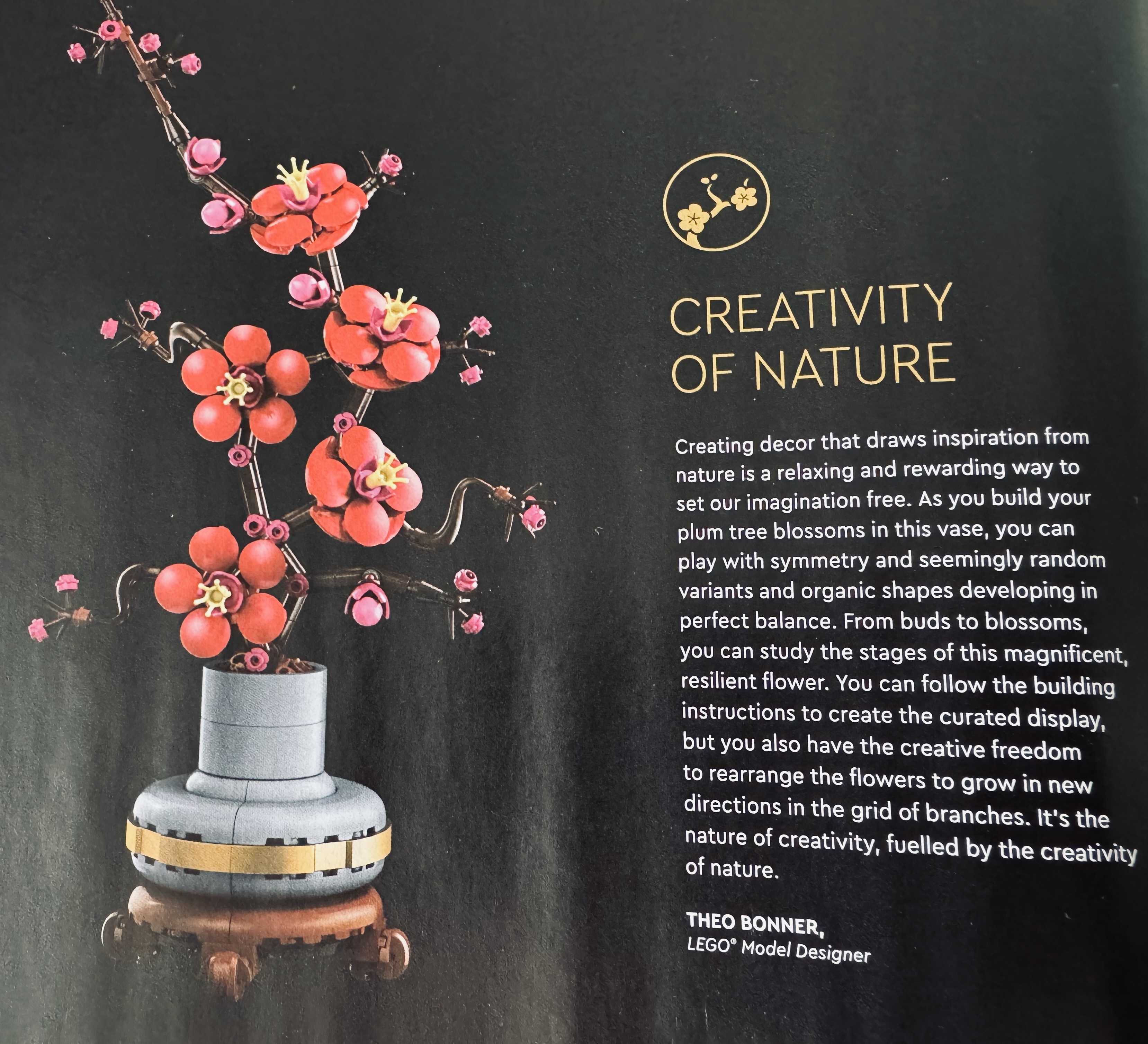 LEGO Japanse Abrikoos beschrijving uit handleidingsboekje