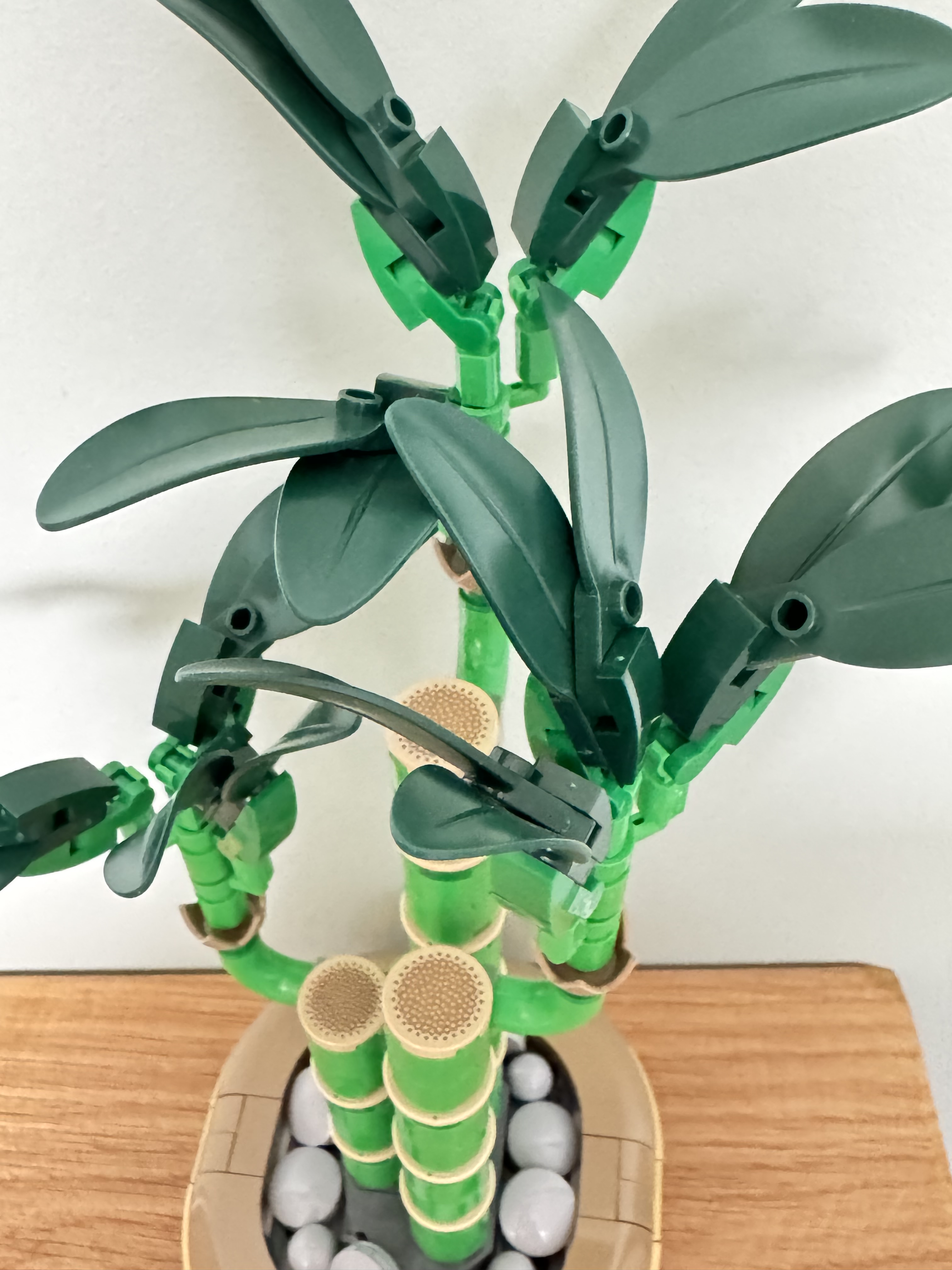 LEGO bamboe plant ingezoomd