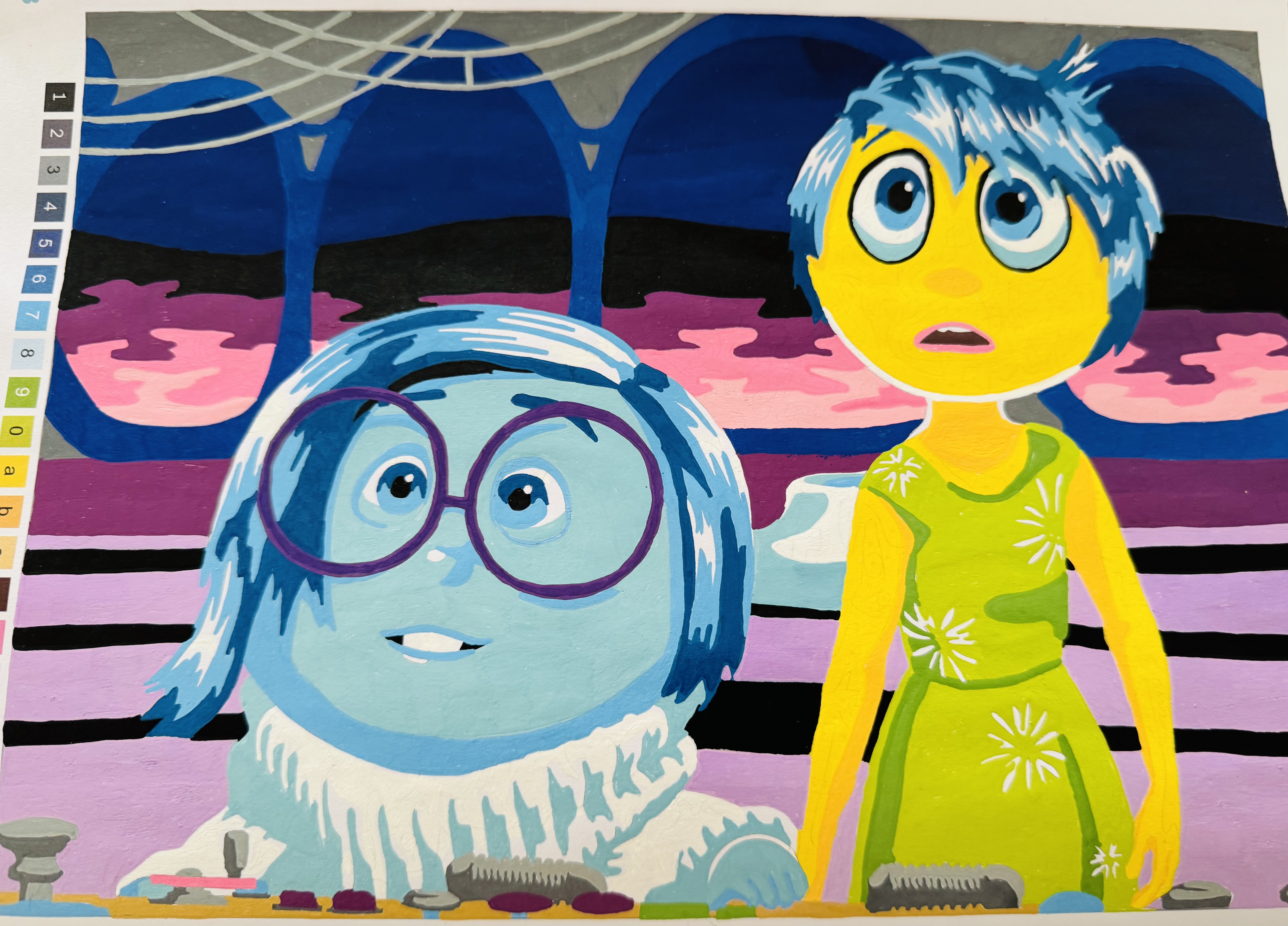 Ingekleurde kleurplaat uit Disney kleuren op nummer kleurboek Tome 10