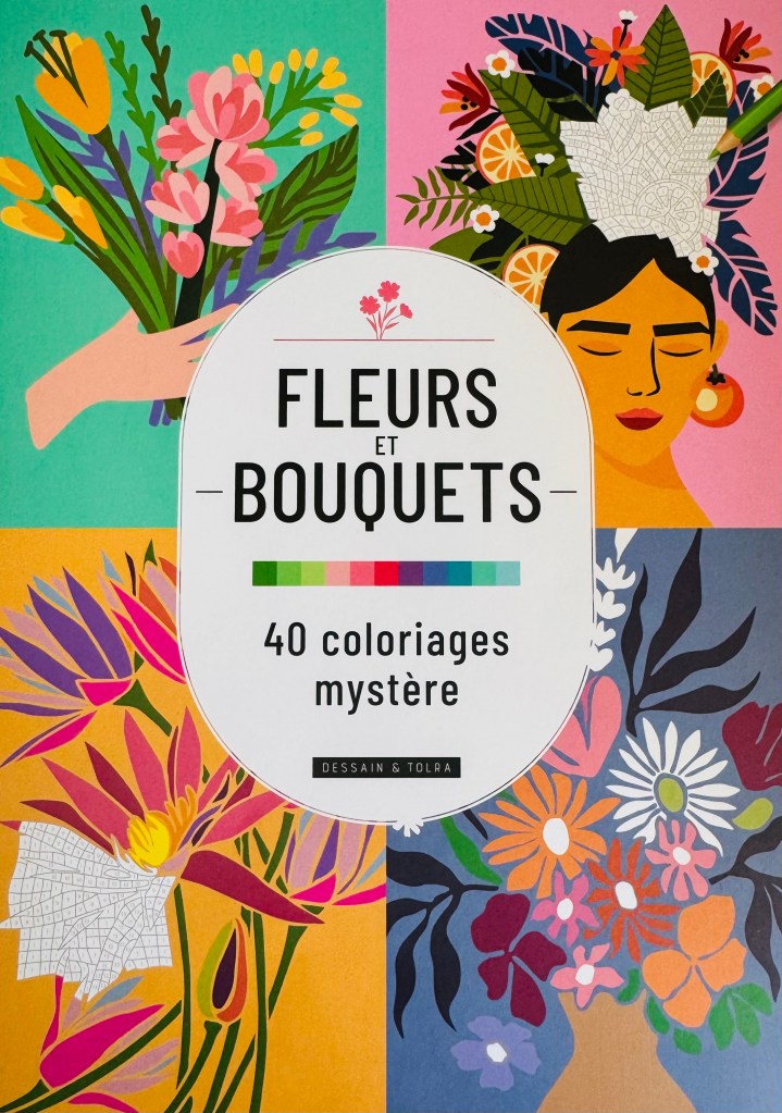 Cover van kleurboek Fleurs et Bouquets