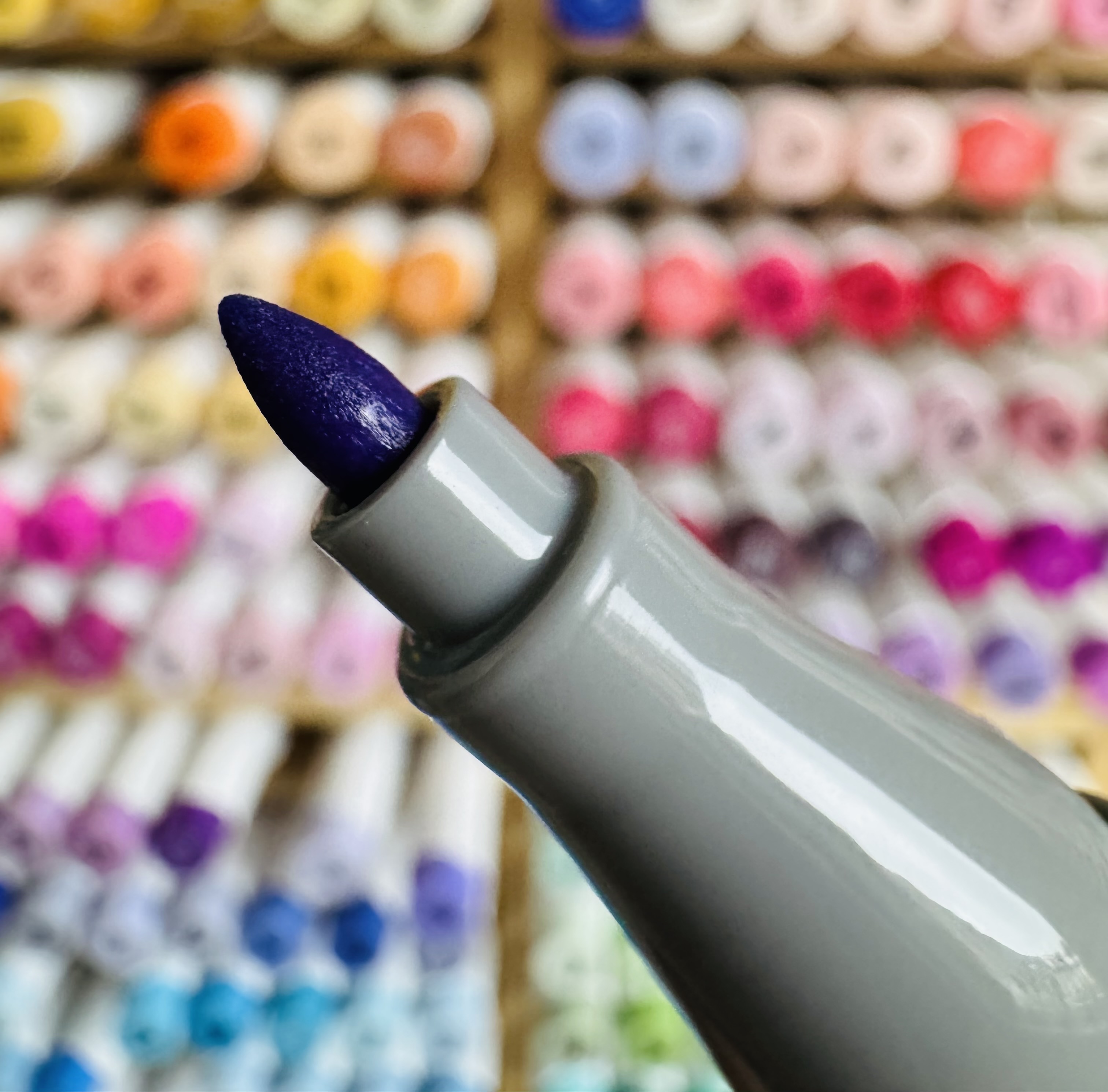 Close up van de fine punt van een Ohuhu alcohol marker