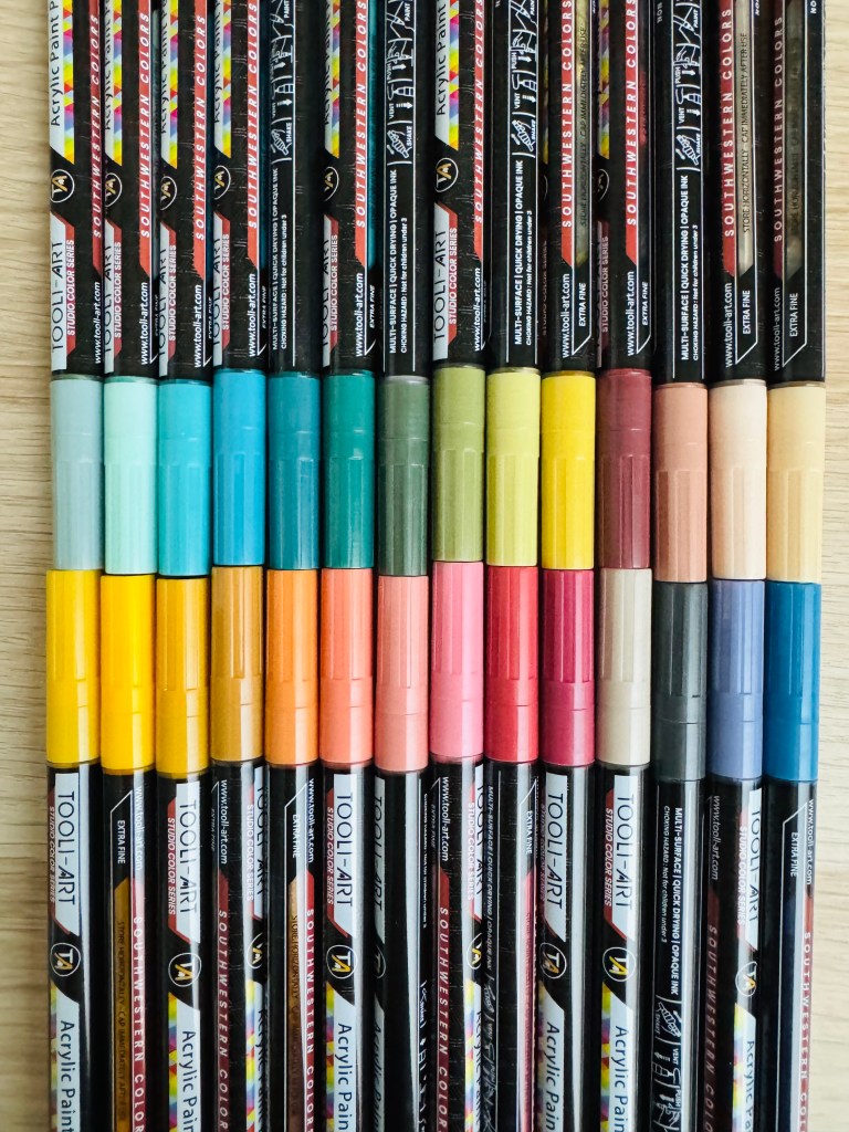Alle stiften uit de Tooli-Art Southwestern set
