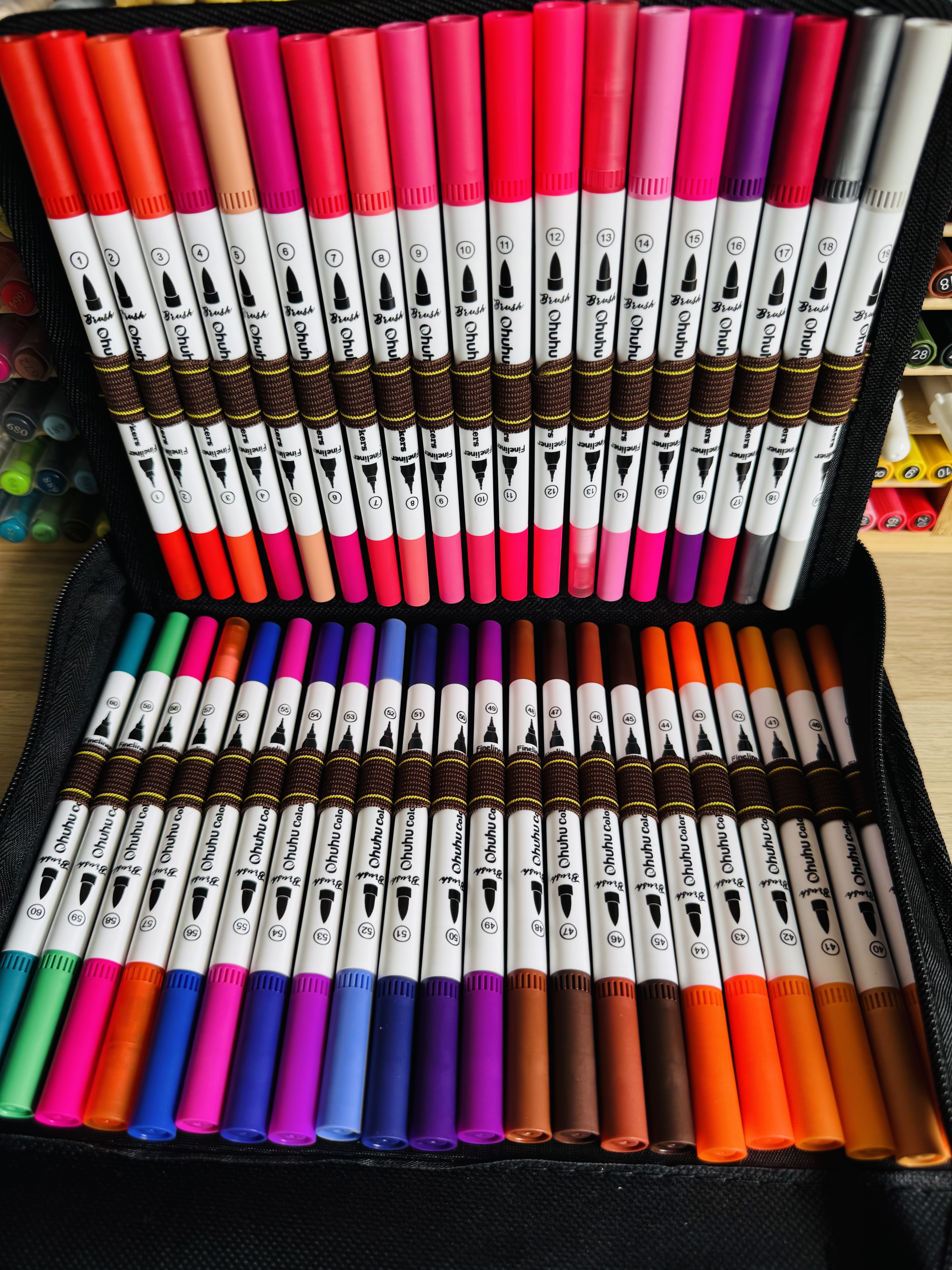 Deel van alle markers in de Ohuhu Maui set (rood)