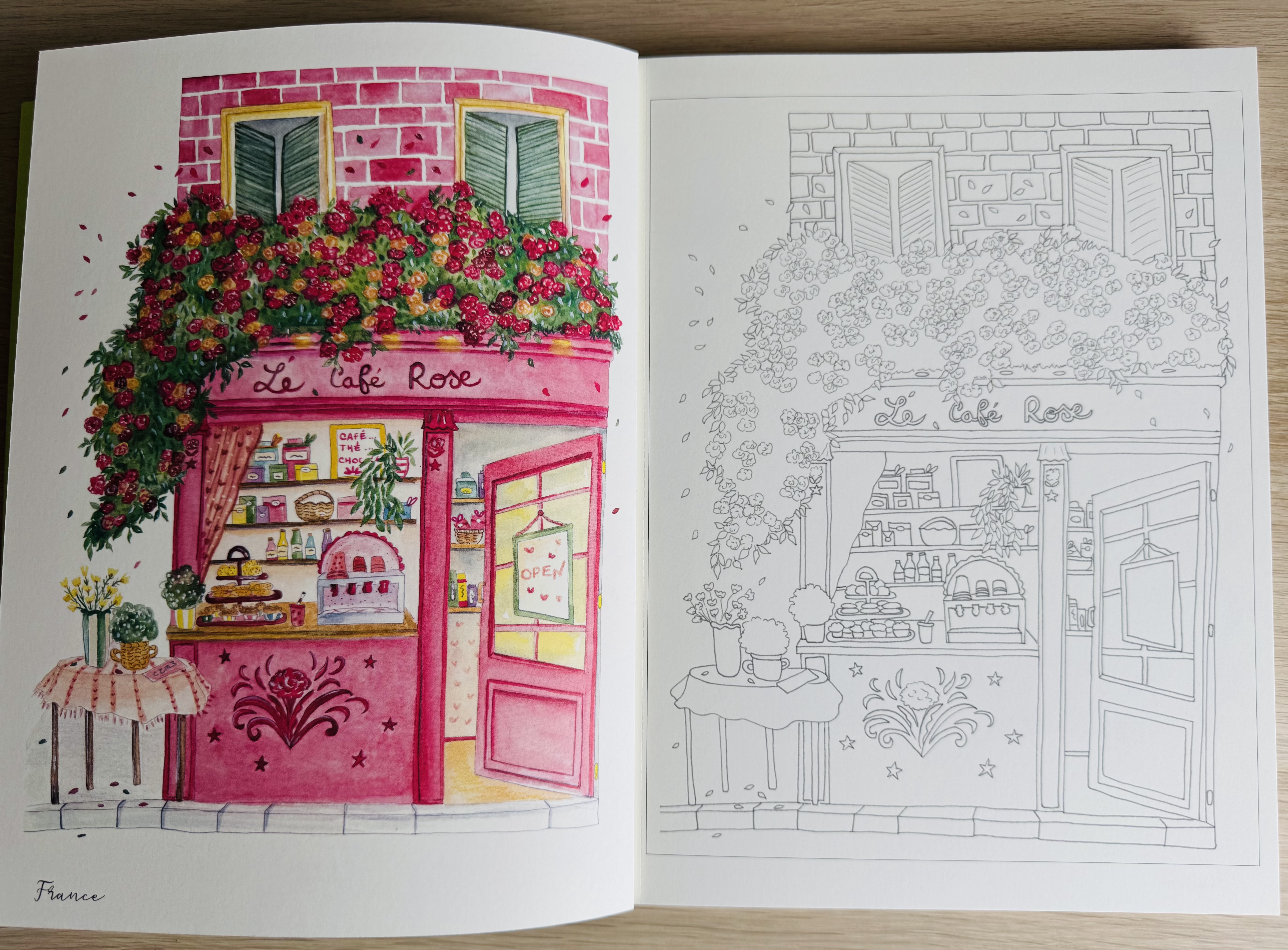 Voorbeeld van kleurplaat van winkeletalage