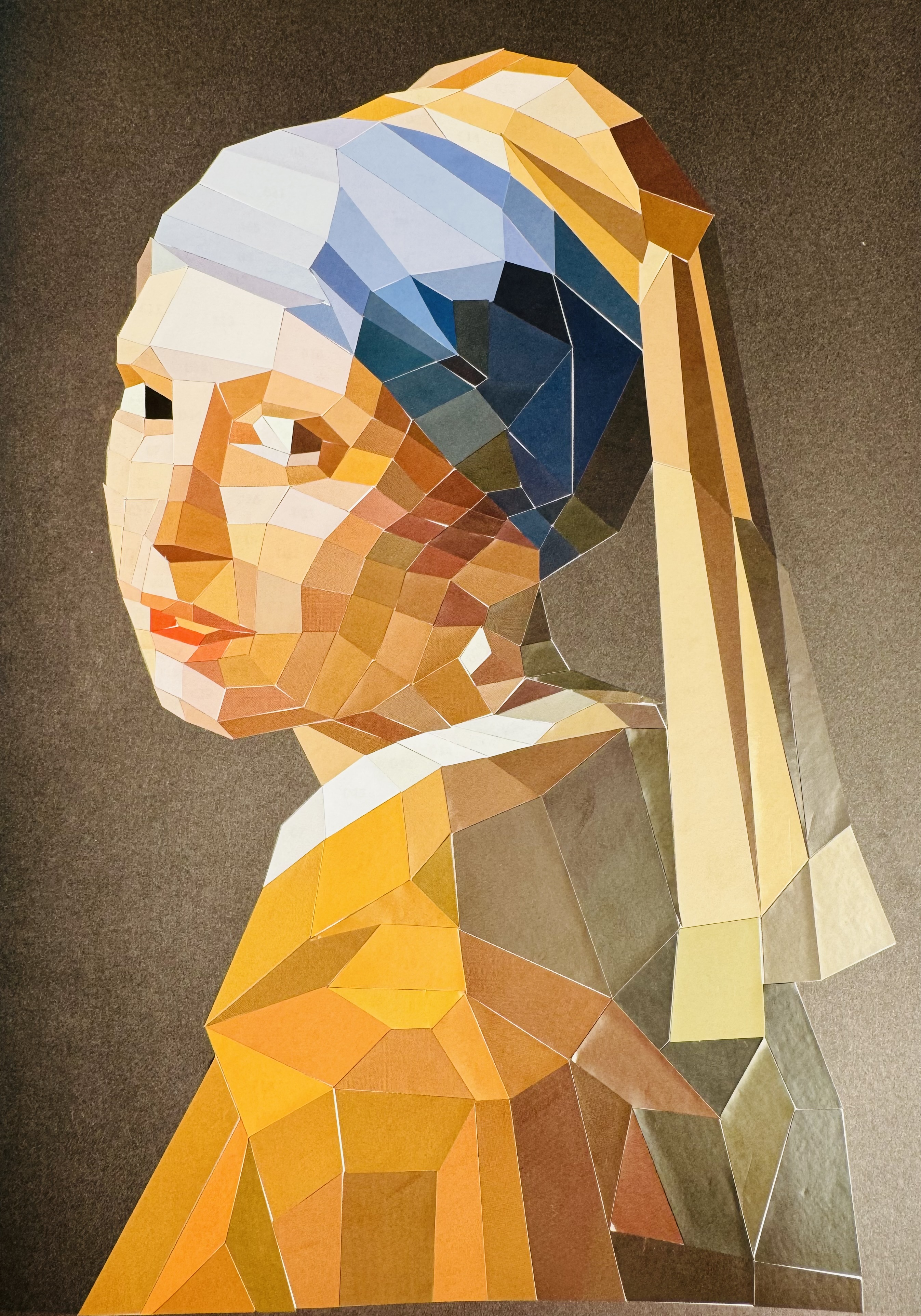 Sticker op nummer van het meisje met de parel die af is