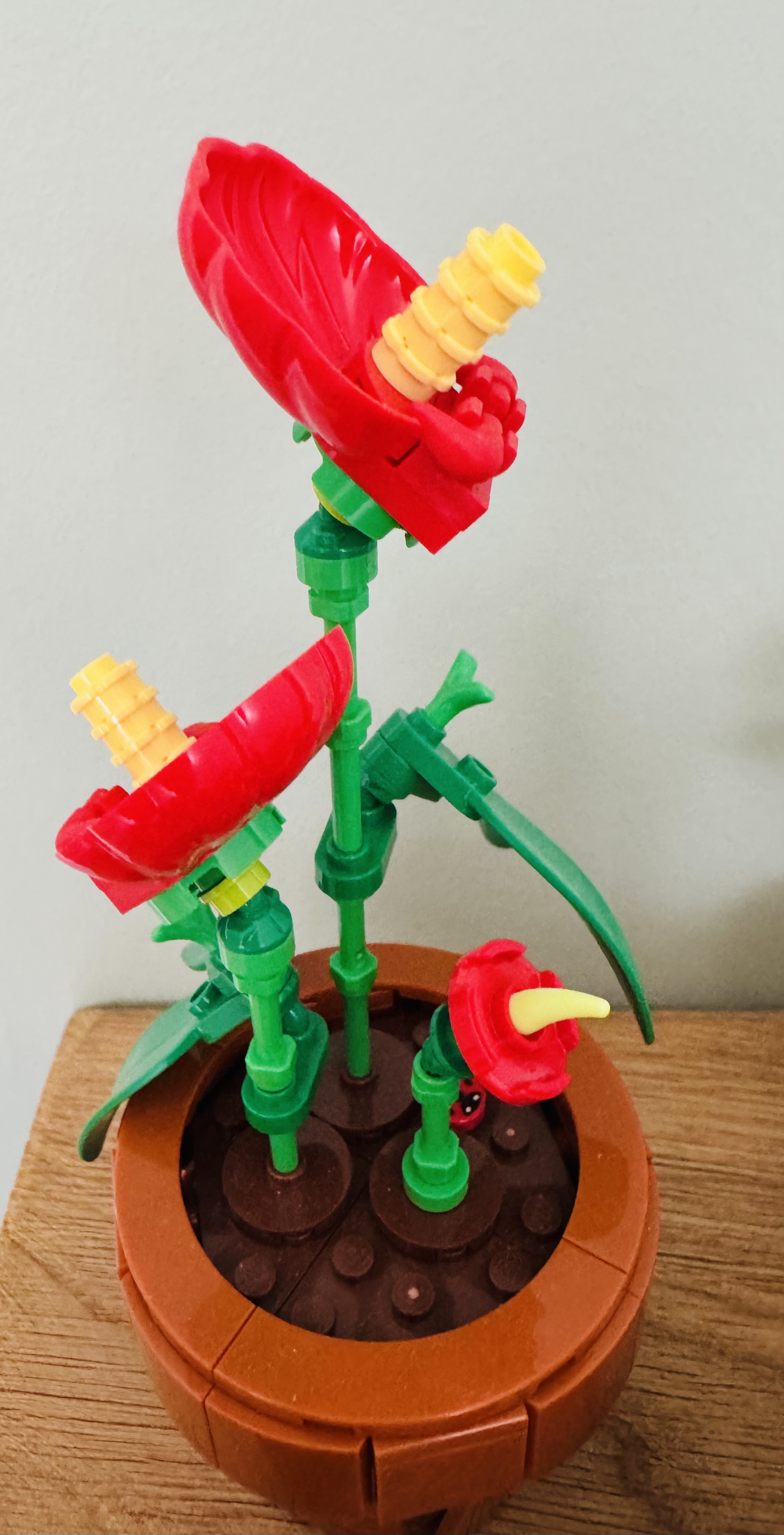 Close up van een LEGO mini plantje