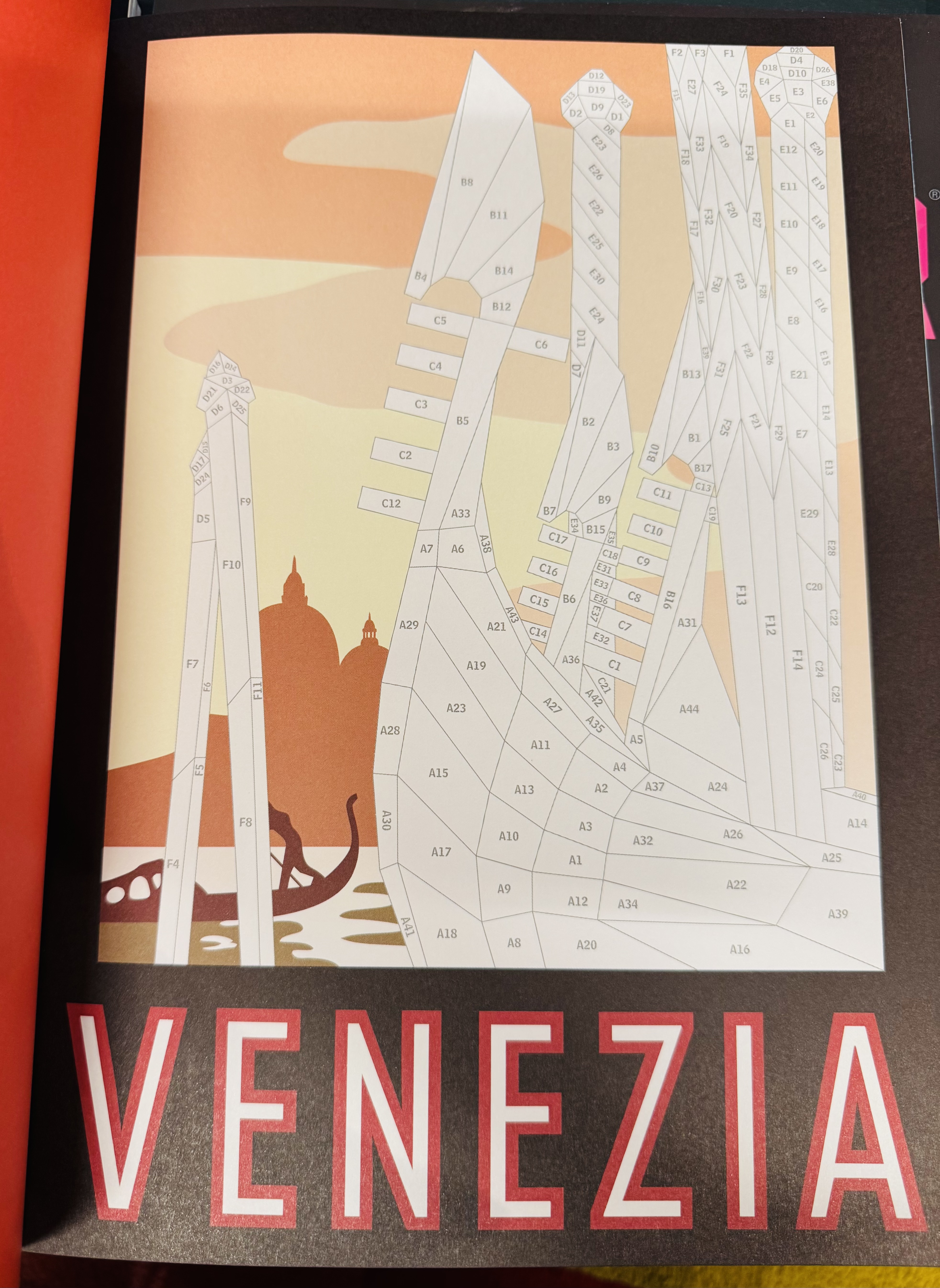 De Venetië pagina uit paint by sticker travel