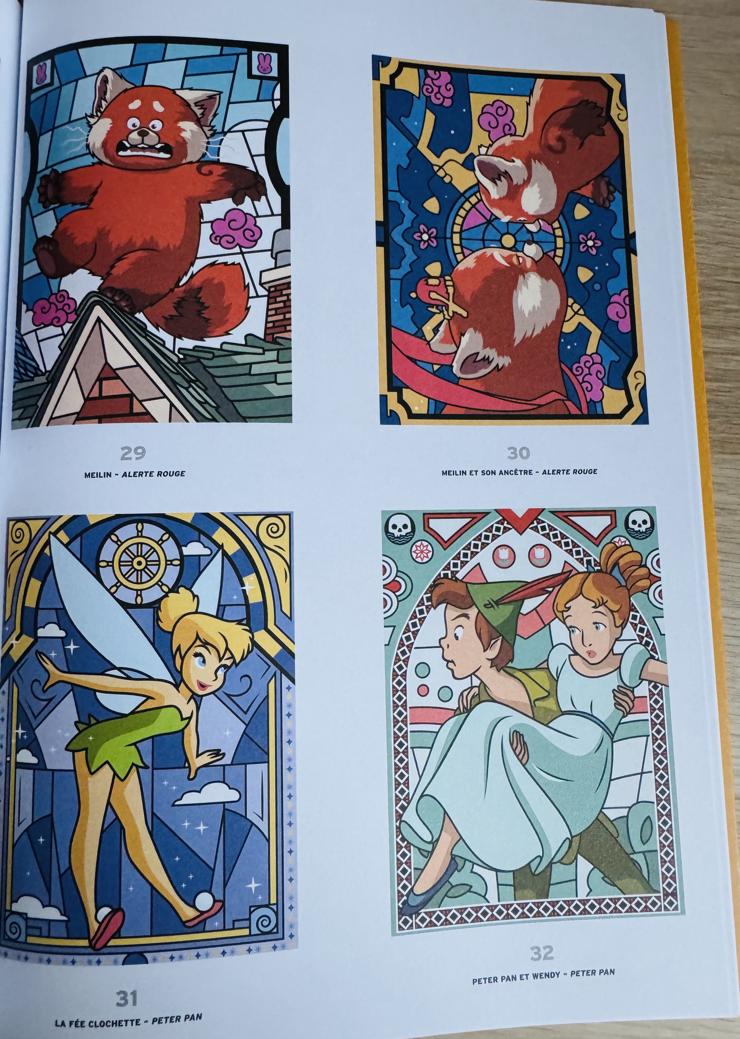 Ingevulde kleurplaten uit het Vitraux kleurboek