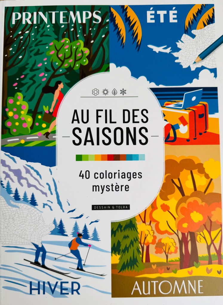 Kaft van kleurboek Au fil des saisons