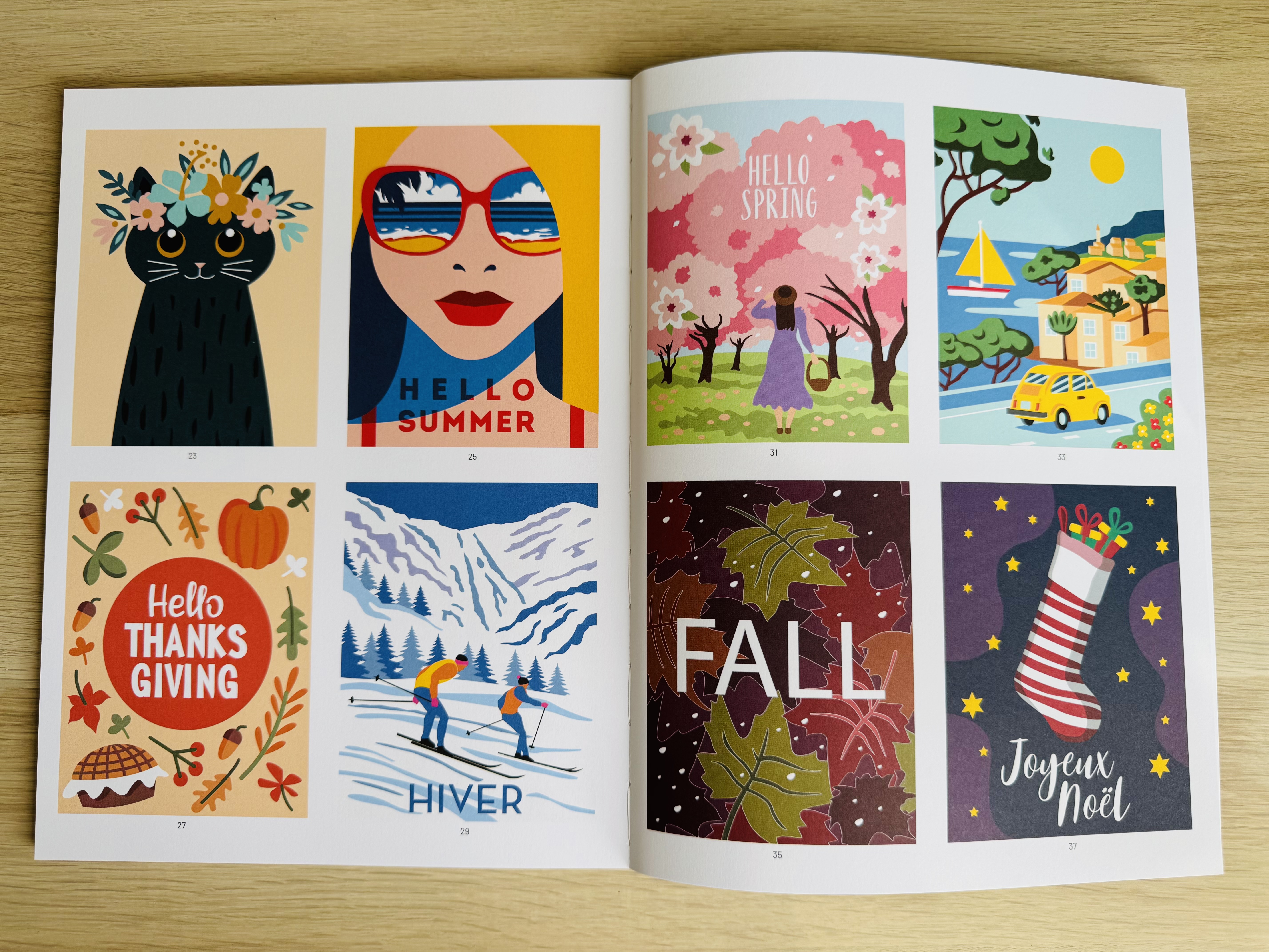 Voorbeeld kleurplaten uit kleurboek Au fil des saisons