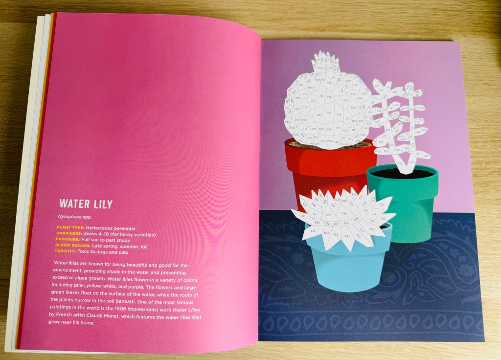 Voorbeeld uit paint by sticker plants and flowers inclusief beschrijving van de plant