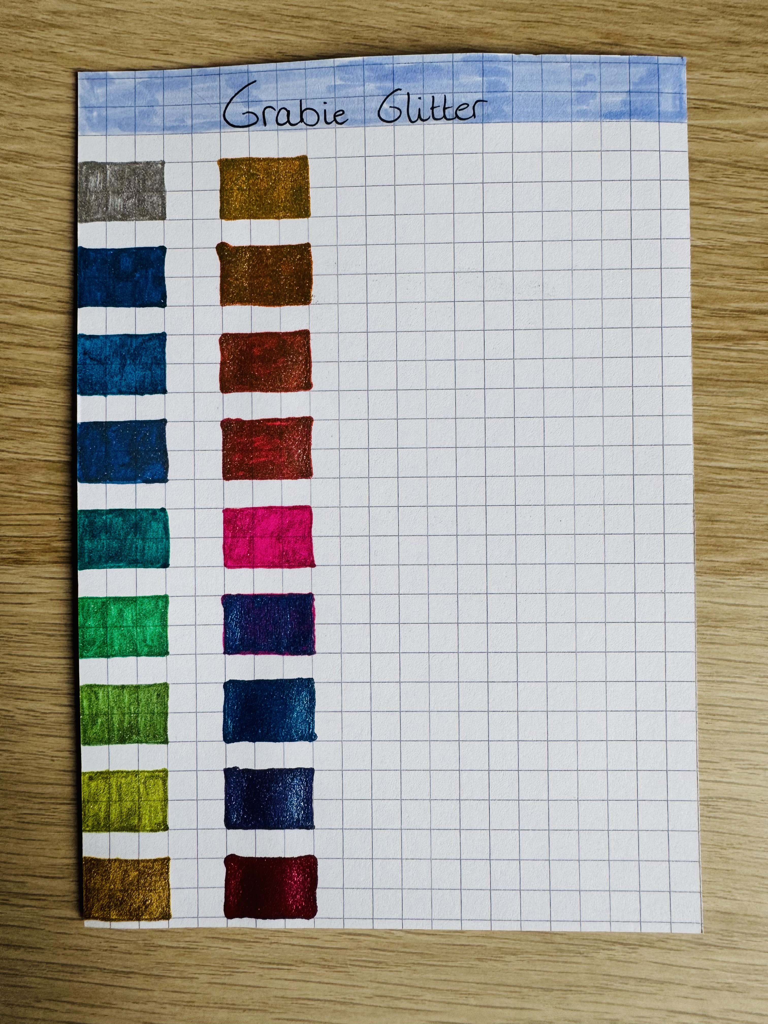 Kleurenkaart Grabie Jumbo gelpennenset