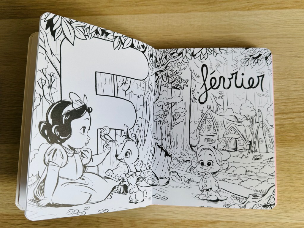 Februari tekening uit Petites Poupées Agenda 2026