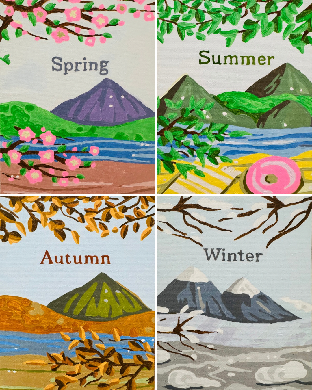 Alle vier seizoen-schilderijen