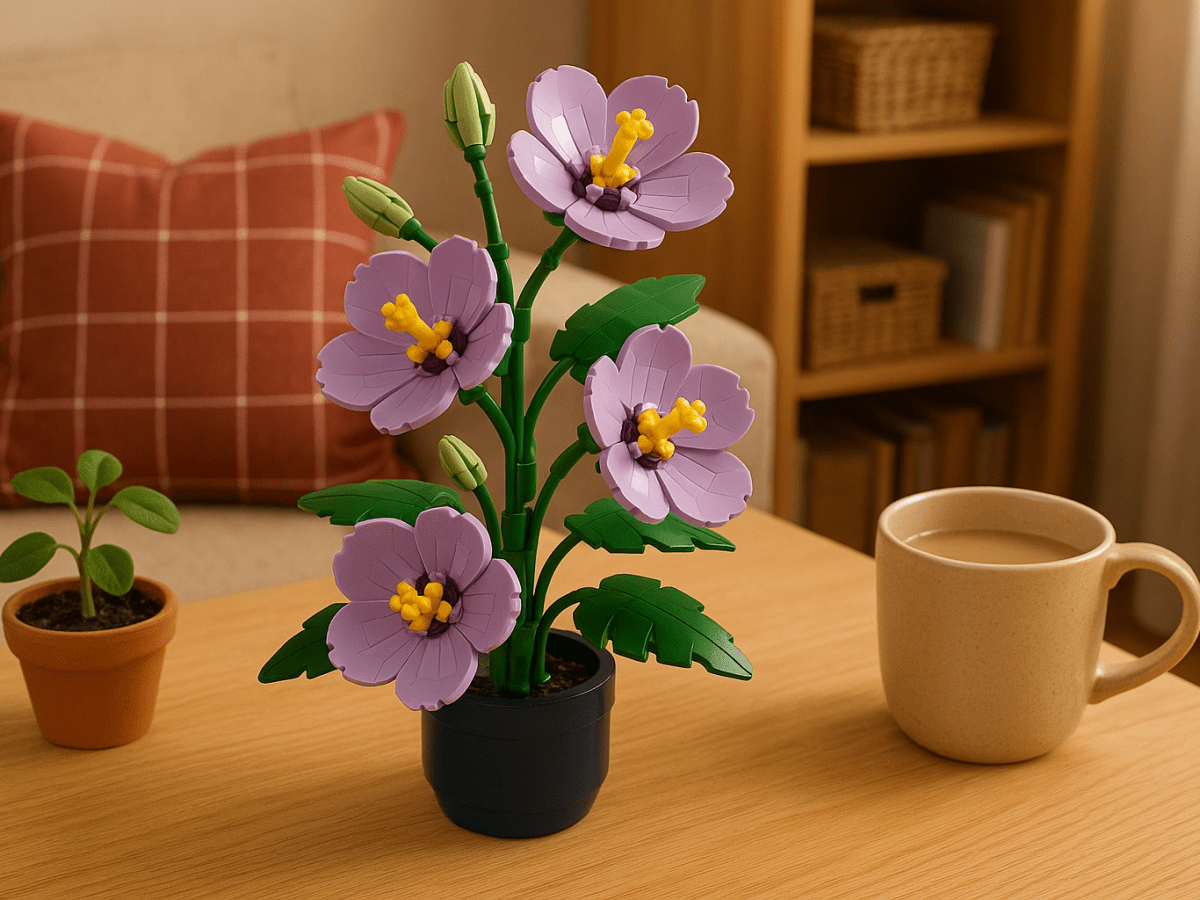 🌺 LEGO® Botanical Hibiscus: een vleugje tropische rust in&nbsp;lila