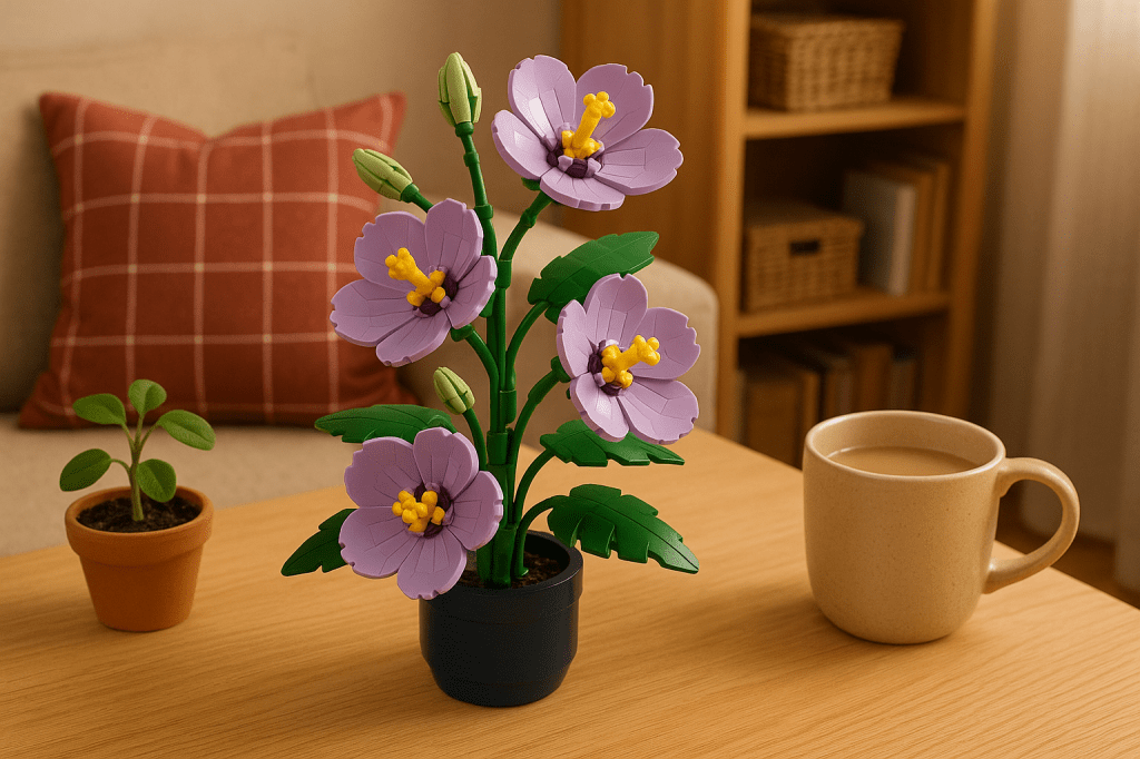 🌺 LEGO® Botanical Hibiscus: een vleugje tropische rust in&nbsp;lila