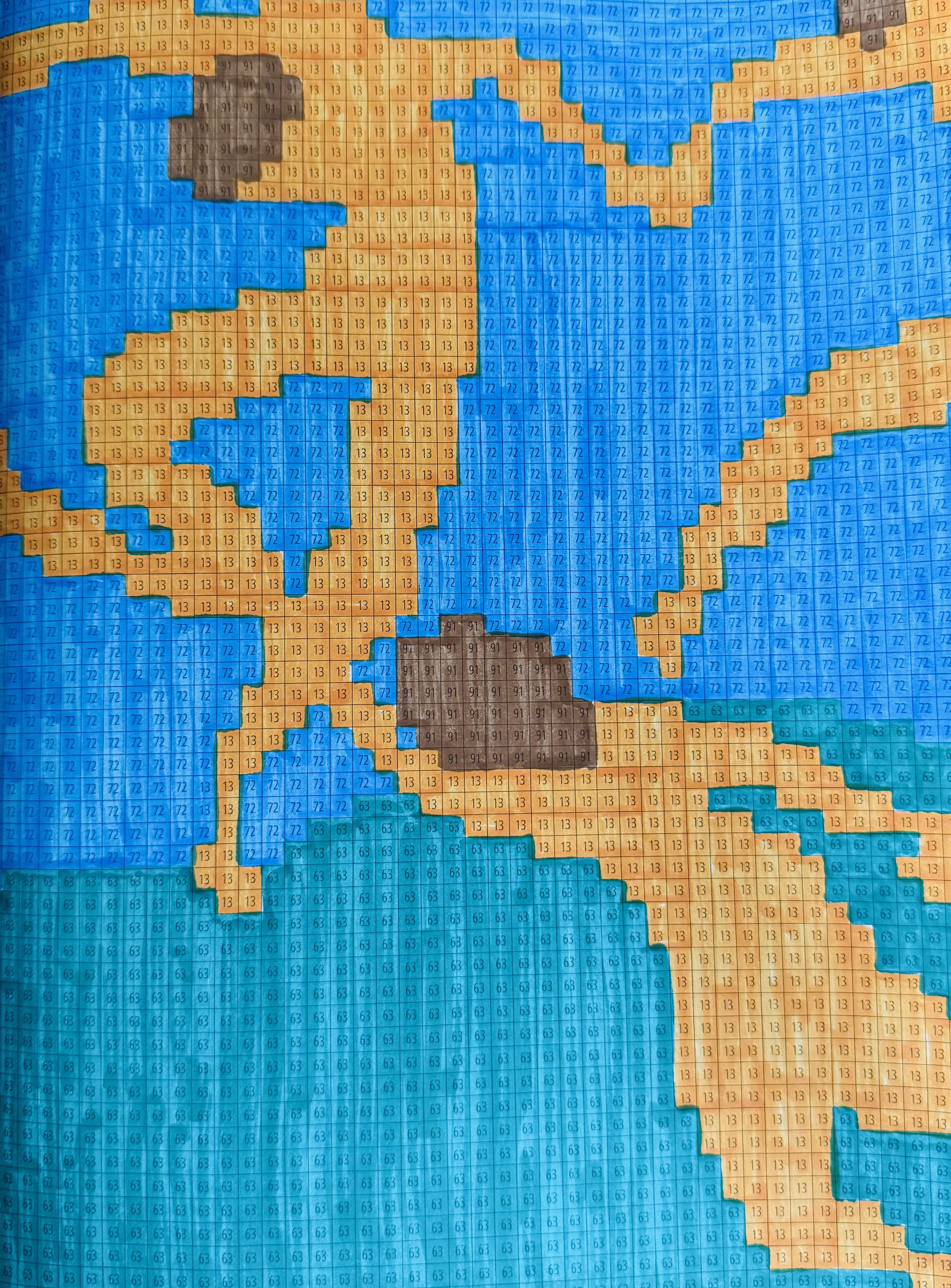 Ingekleurde kleurplaat uit het Matisse kleurboek van dansers