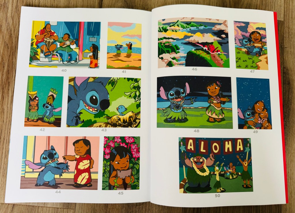 Voorbeelden kleurplaten uit het Lilo en Stitch kleurboek