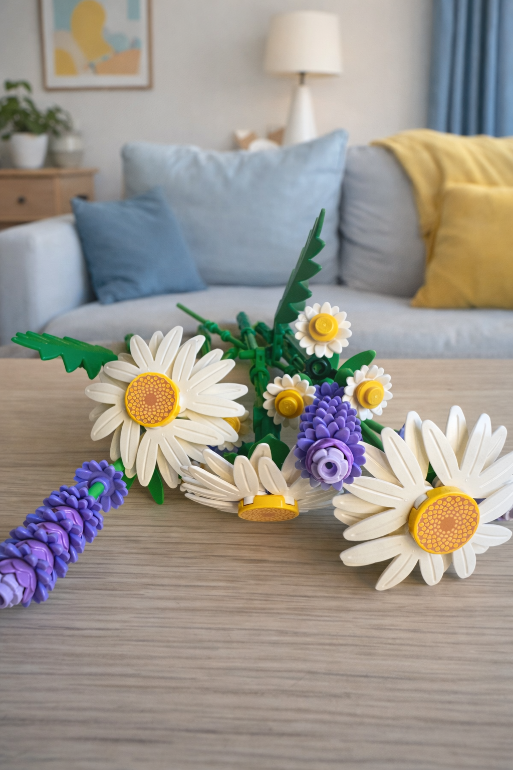 LEGO madeliefjes set liggend op een tafel