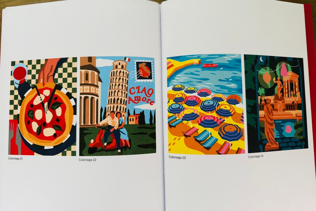 Nog meer voorbeelden van kleurplaten die in het boek zitten