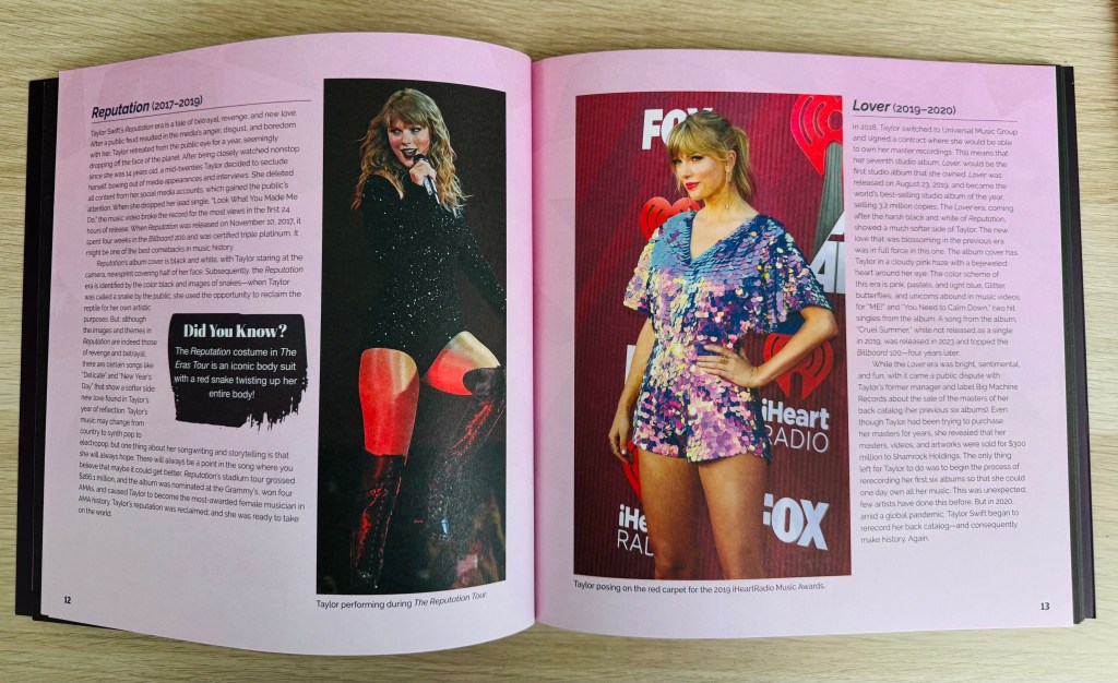 Voorbeeldpagina’s uit het Taylor Swift stickerboek