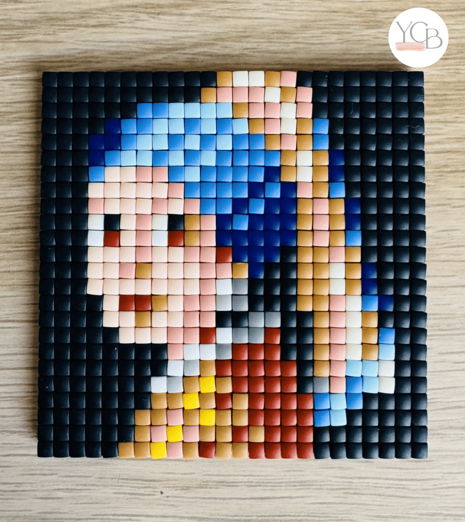 Meisje met de parel in pixels