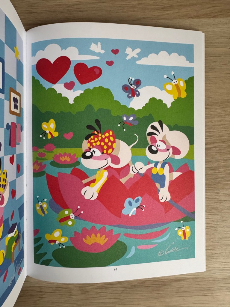 Kleurplaat van 2 muizen in een bootje