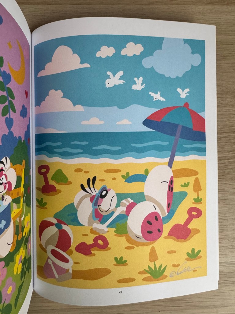 Kleurplaat van een muis op het strand