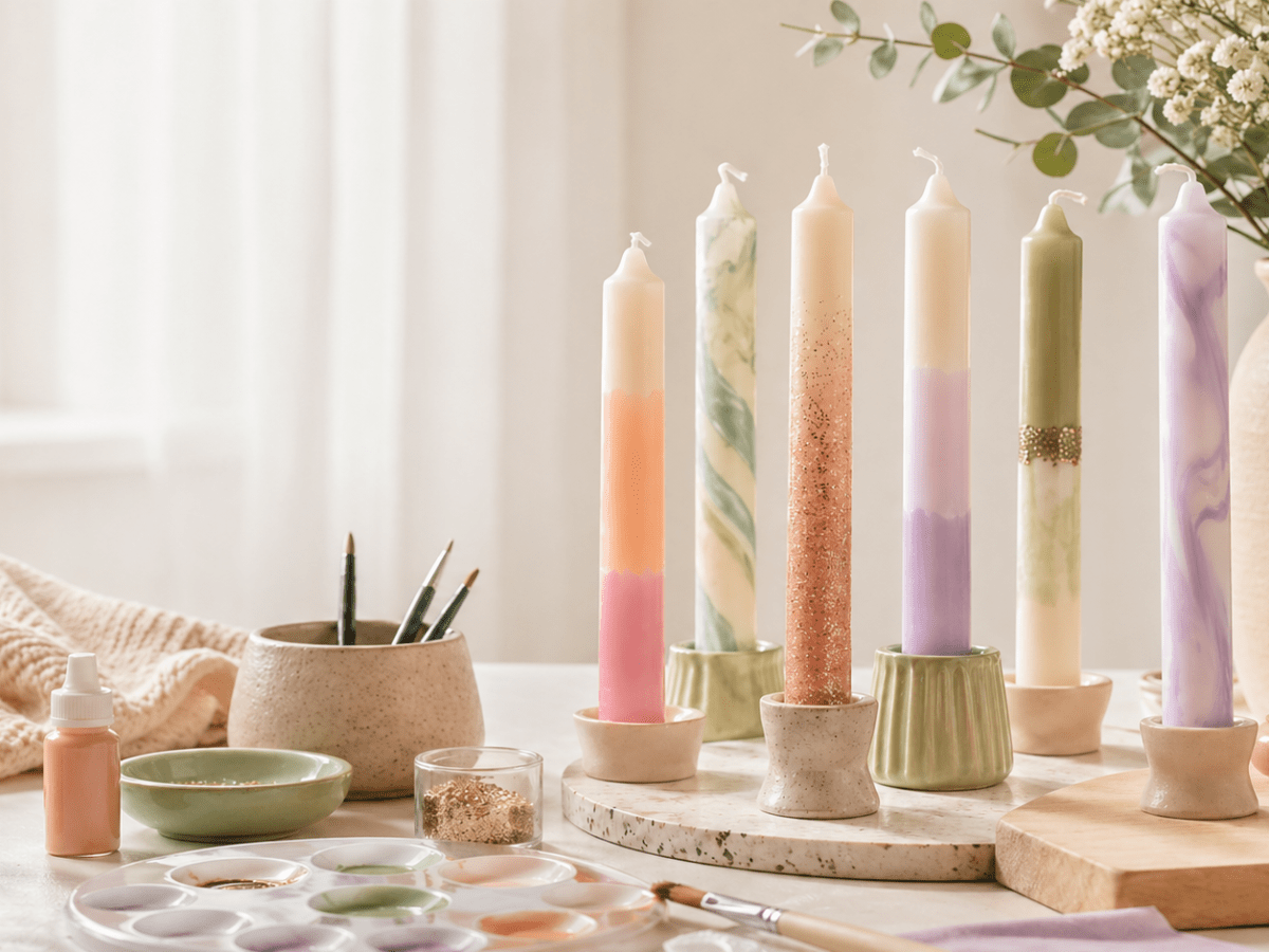 Kaarsen versieren: simpel, kleurrijk en verrassend&nbsp;ontspannend