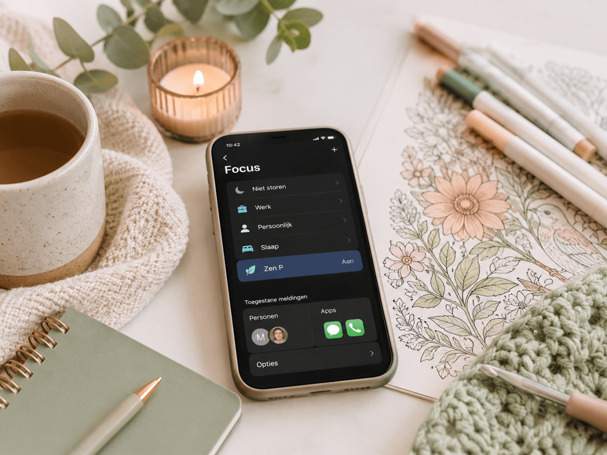 Focusmodus op je mobiel: waarom ik dit gebruik voor een rustige creatieve&nbsp;break
