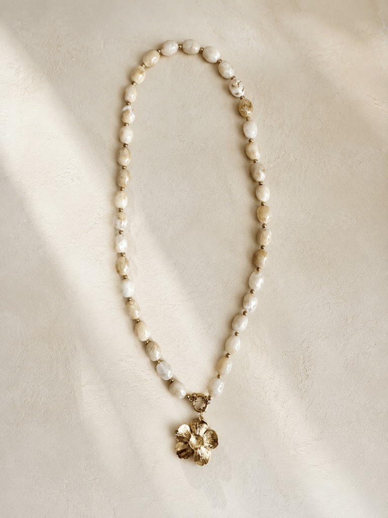 De kralenketting die ik heb gemaakt