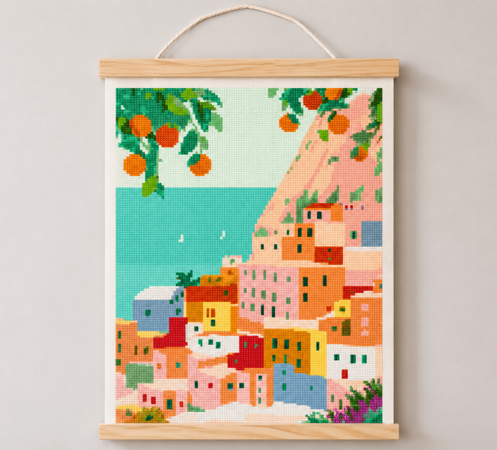 De diamond painting met de ophangset