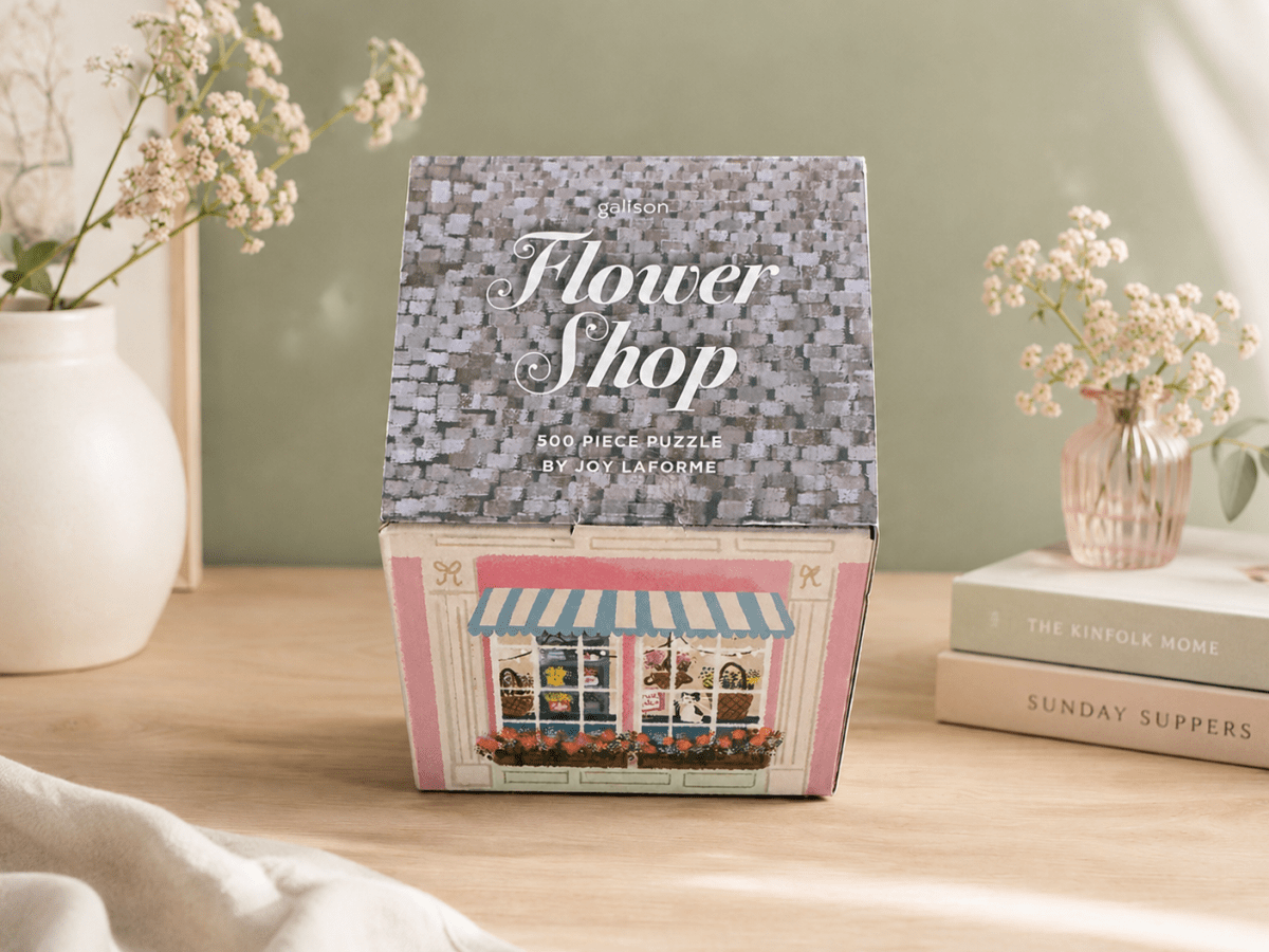 Flower Shop puzzel van 500 stukjes: een fijne puzzel zonder verdwijntruc in een berg&nbsp;stukjes