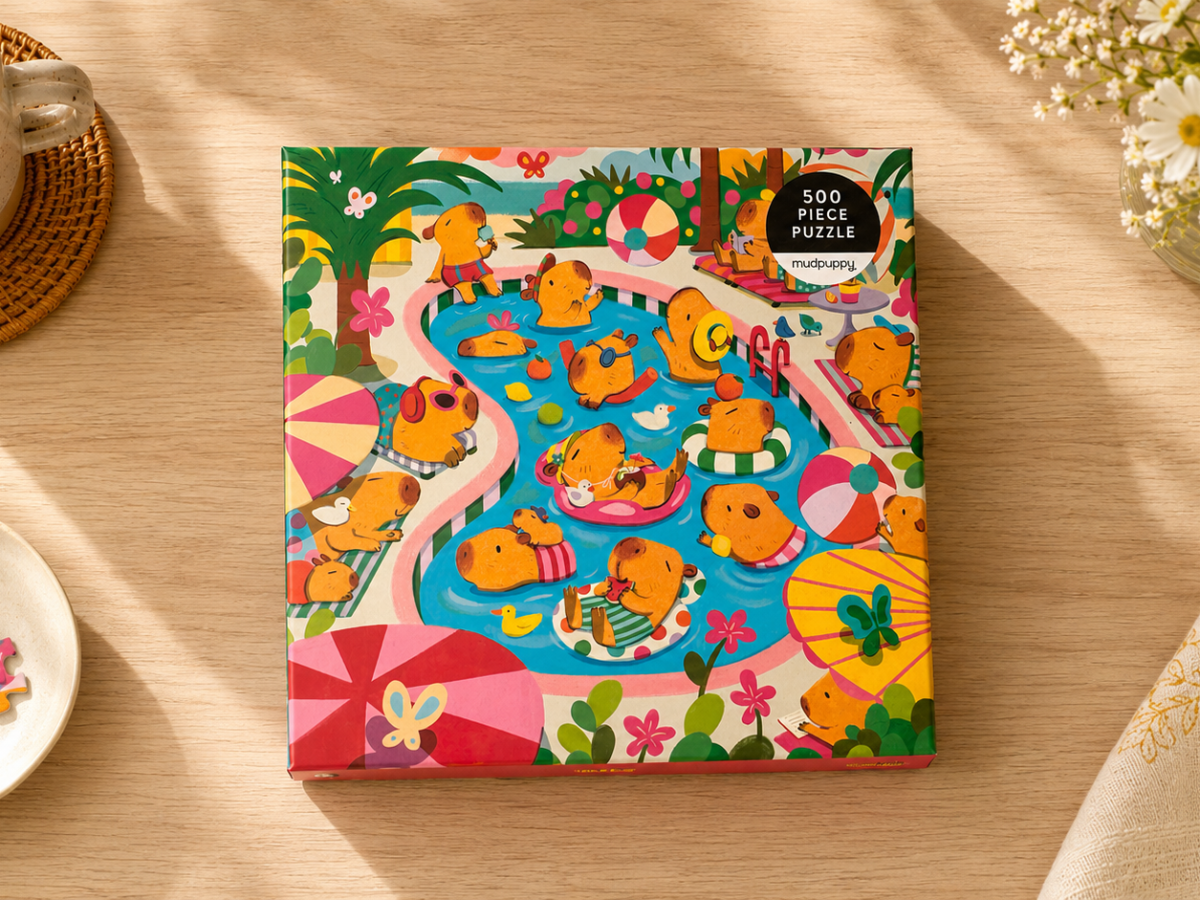 Mudpuppy Capybara Pool Day puzzel: 500 stukjes zomerse&nbsp;vrolijkheid