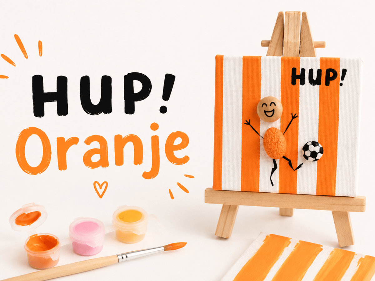 Hup Oranje! Een mini-schilderijtje voor het&nbsp;WK