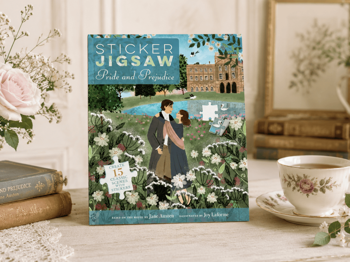 Pride and Prejudice als stickerpuzzel: plakken op standje&nbsp;Pemberley