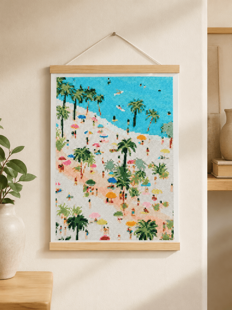 De Summertime diamond painting aan de muur