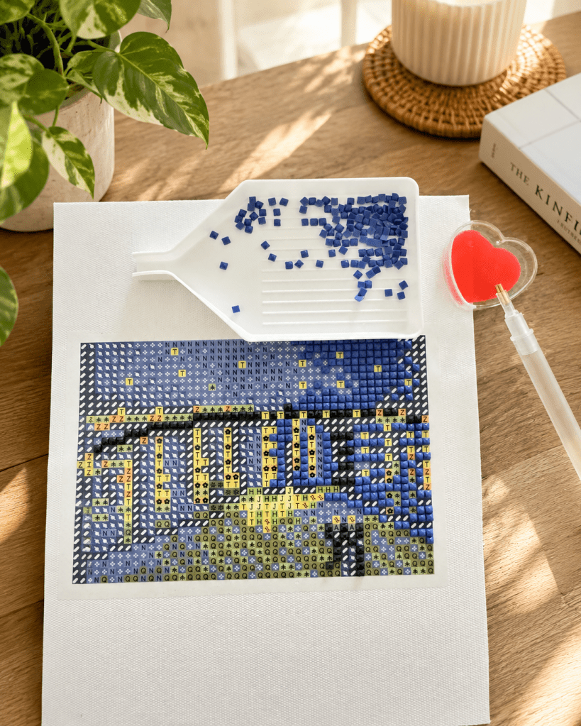 Aan de slag met het mini schilderij Sterrennacht boven de Rhône