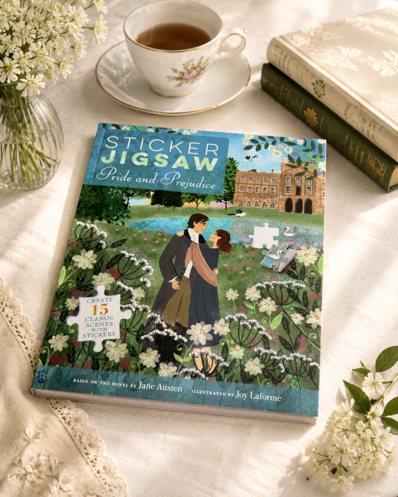 De kaft van Sticker Jigsaw Pride and Prejudice