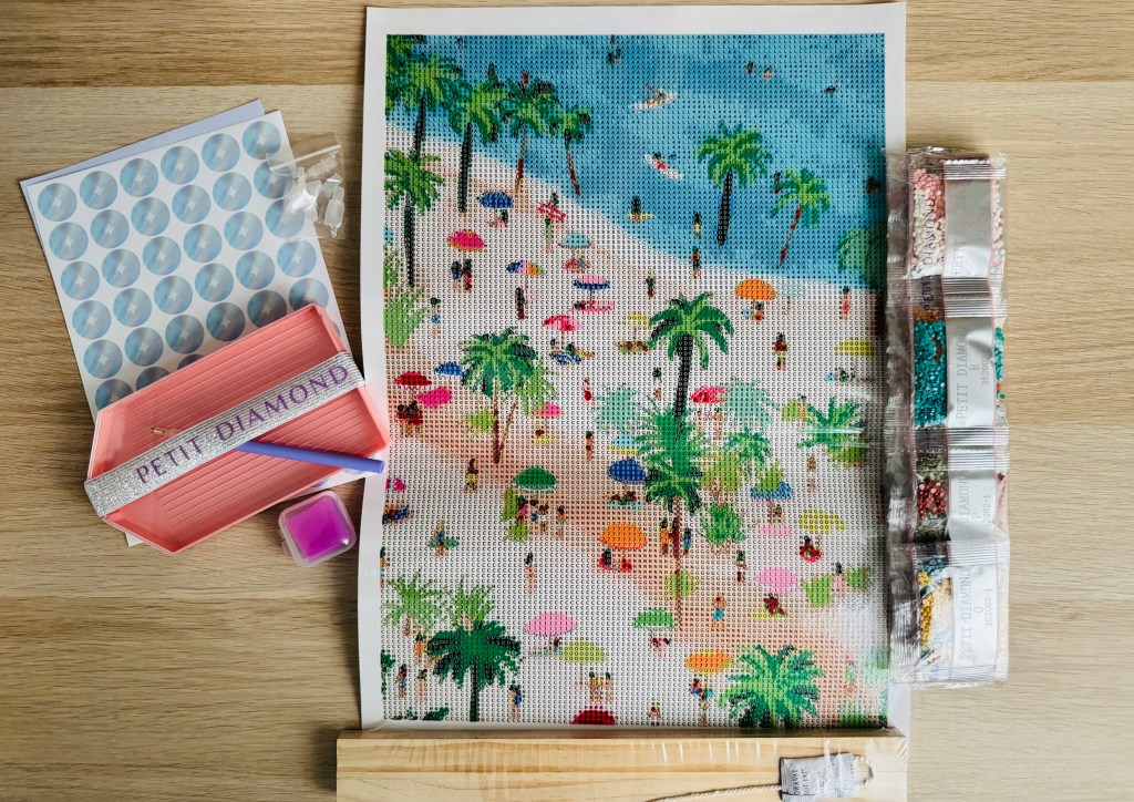 Alle onderdelen uit de diamond painting set